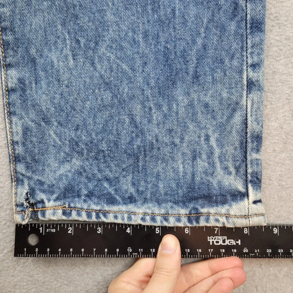 Levi Strauss & Co. 501 Original Fit Mens 34x34 Blue Distressed Button Fly Jeans